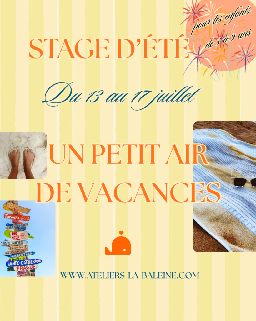 Stage de vacances pour enfants de 3 à 9 ans. Juillet 2026